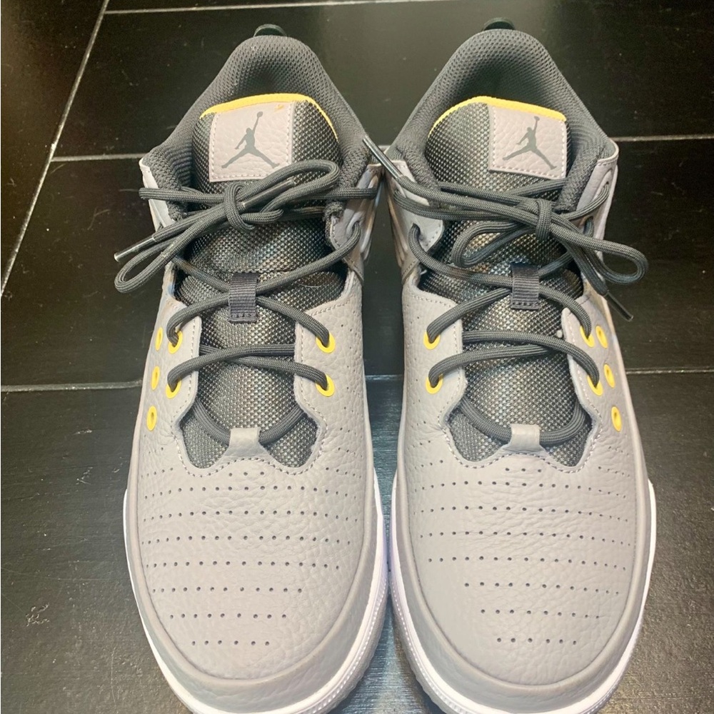Air Jordan Kids Sneakers in Gray and Yellow